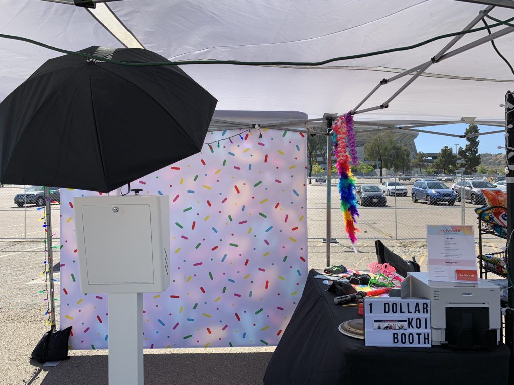 open air koibooth at the 2019 San Diego Night Market 
