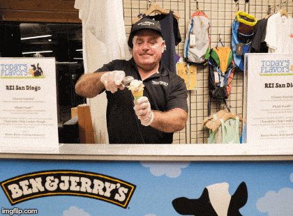 Ben and Jerry's was serving four delicious flavors - Cherry Garcia. Phish Food, Vegan Chocolate Chip Cookie Dough and Berry Berry Extraordinary.